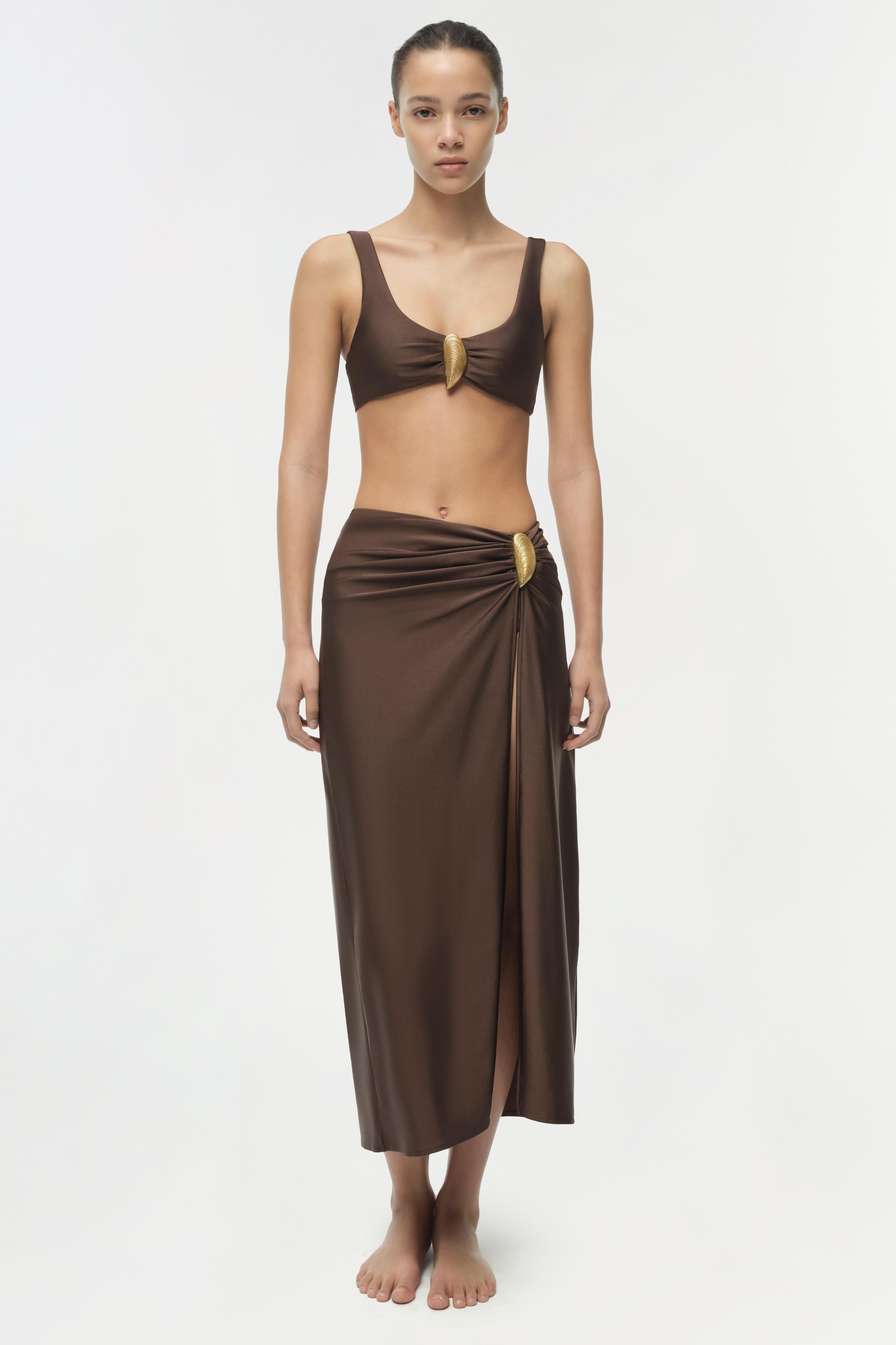Eiana shell midi skirt