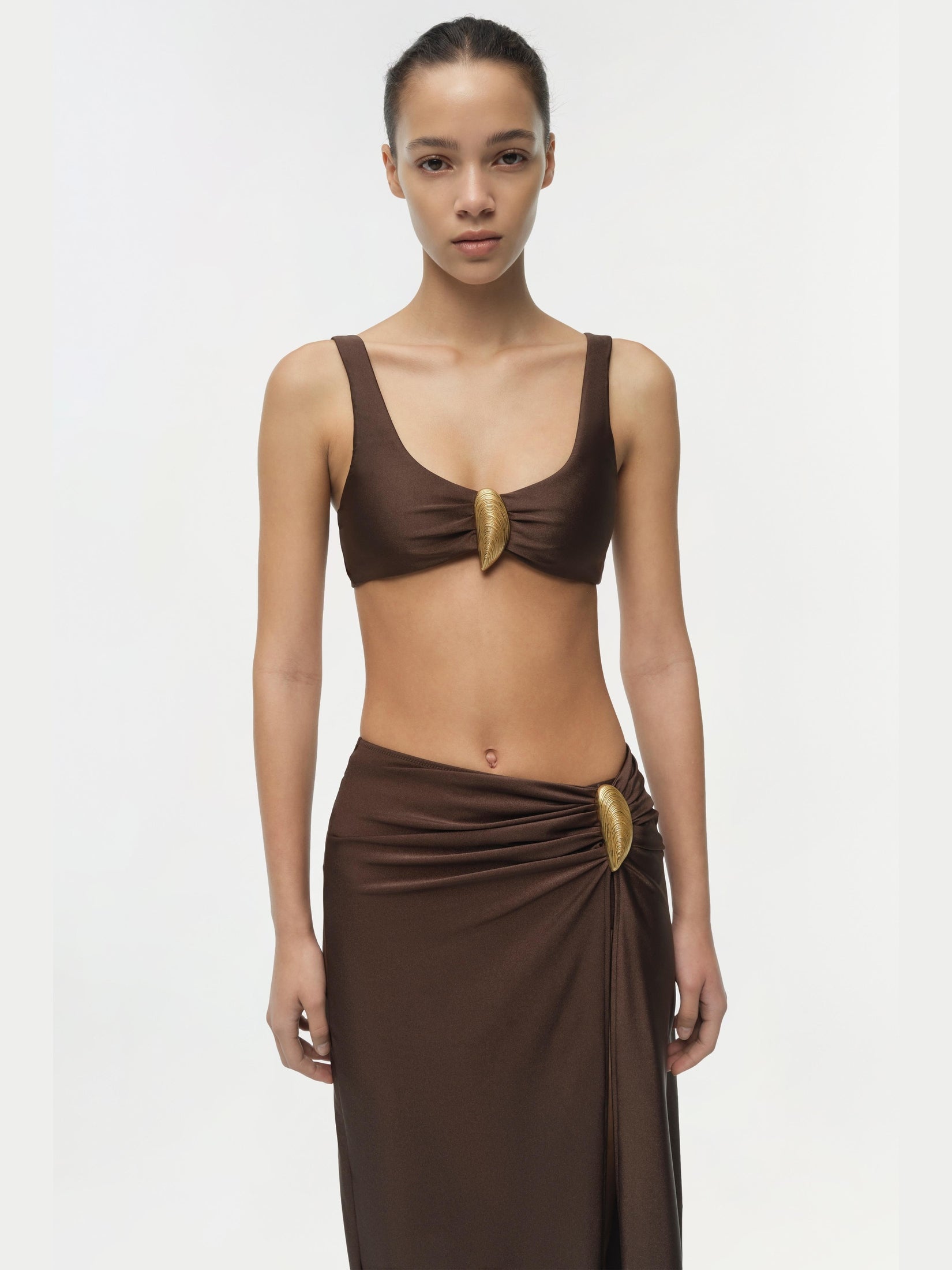 Eiana shell midi skirt