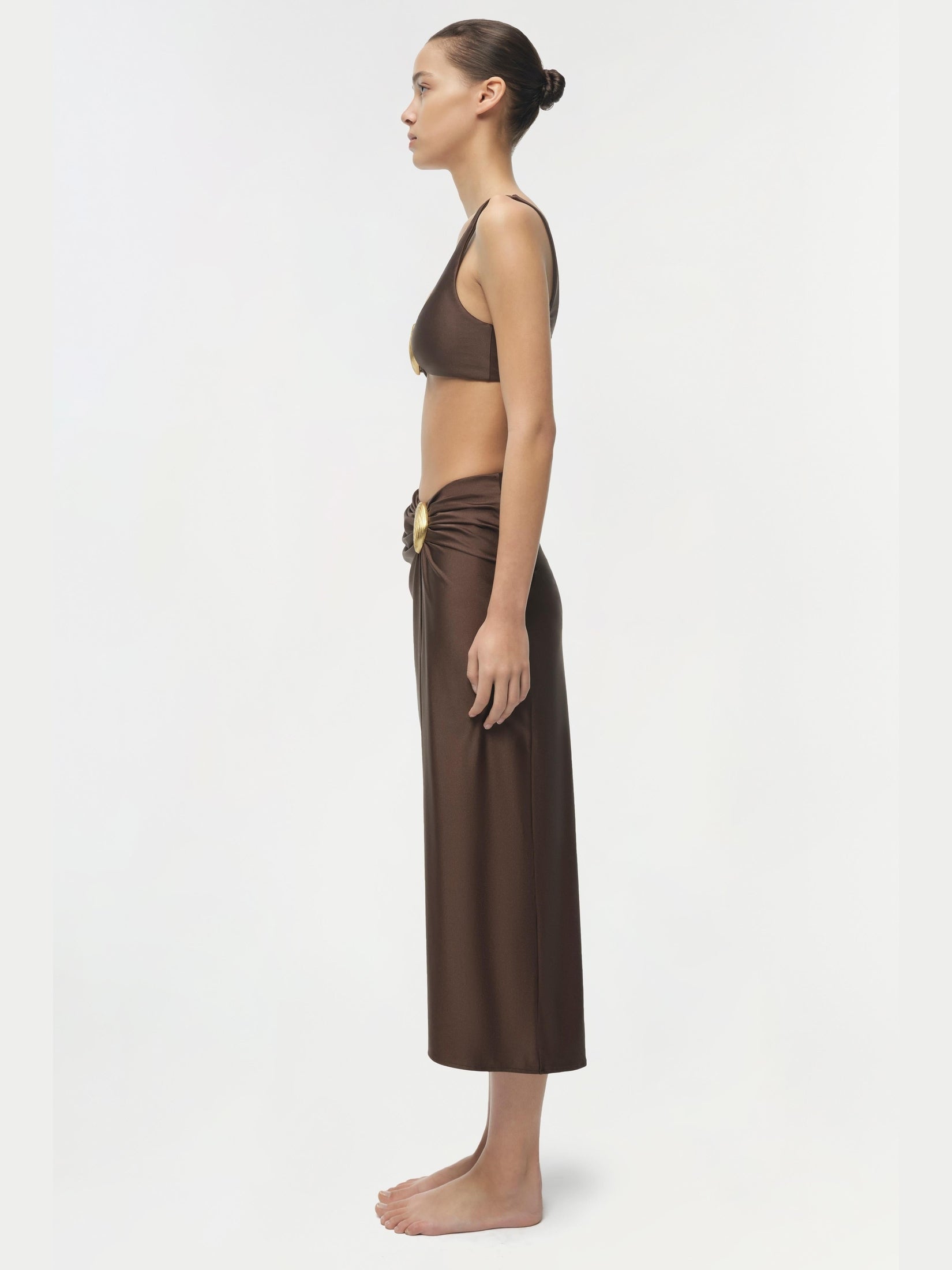 Eiana shell midi skirt