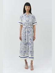 Audria belted midi dress