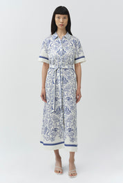 Audria belted midi dress