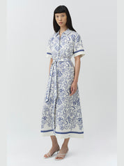 Audria belted midi dress