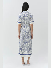 Audria belted midi dress