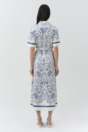 Audria belted midi dress