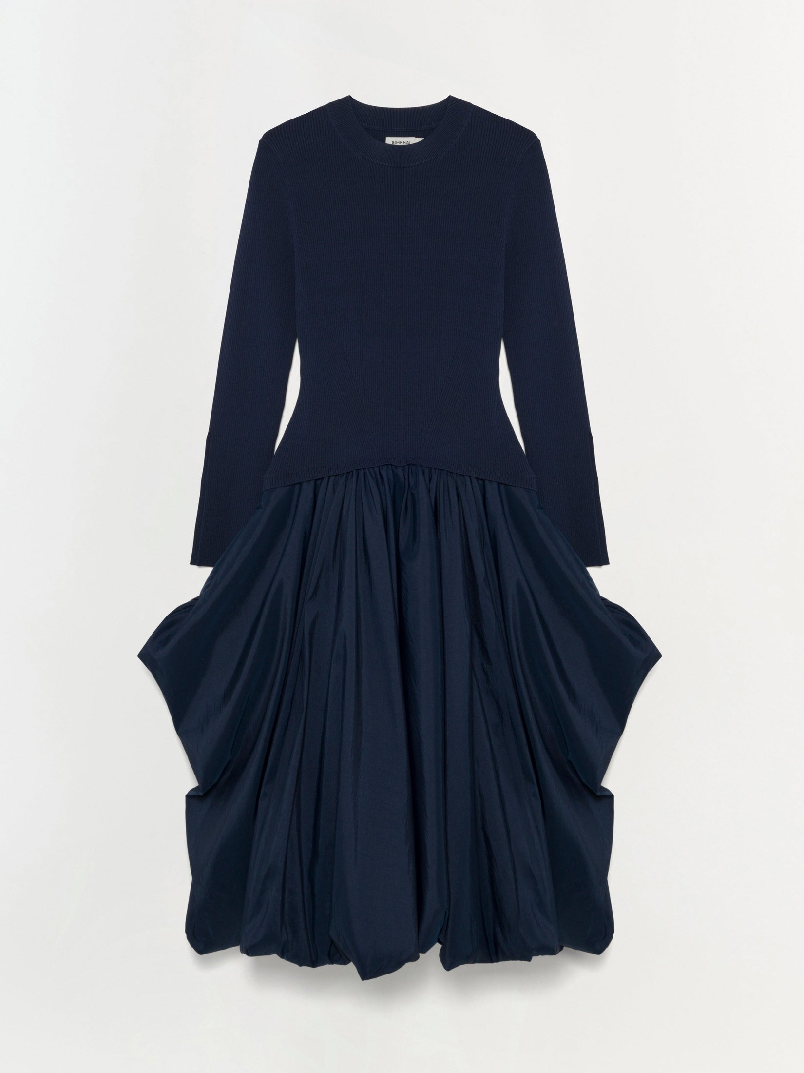 Kenlie Taffeta Knit Midi Dress