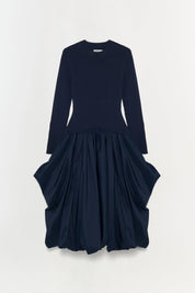 Kenlie Taffeta Knit Midi Dress