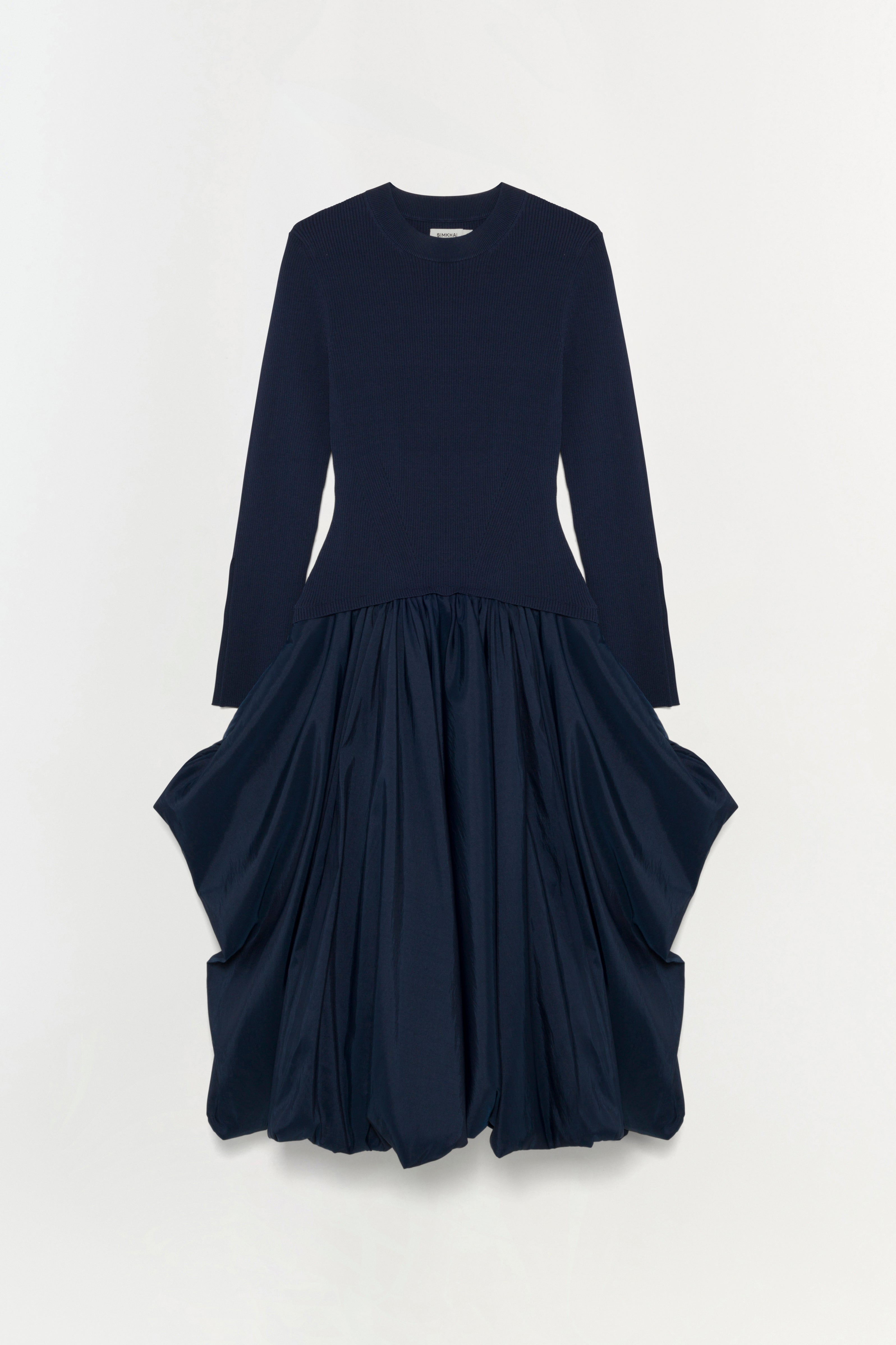 Kenlie Taffeta Knit Midi Dress