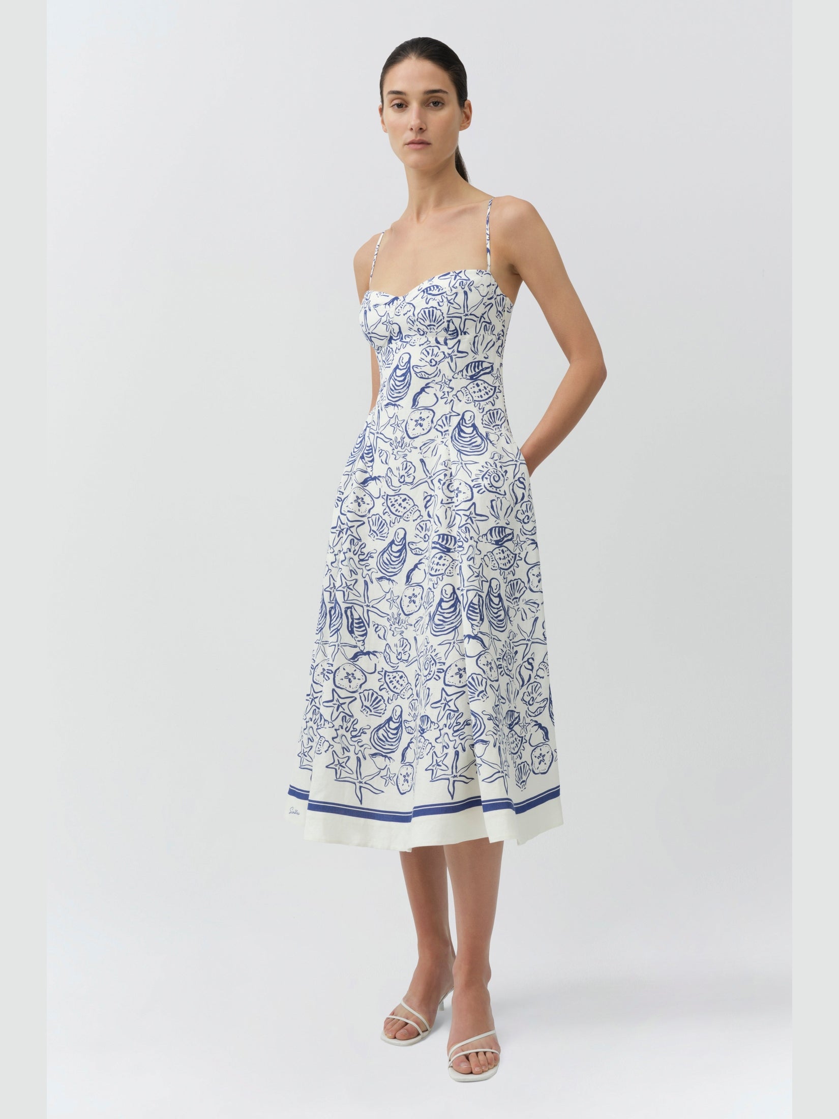 Analise bustier midi dress