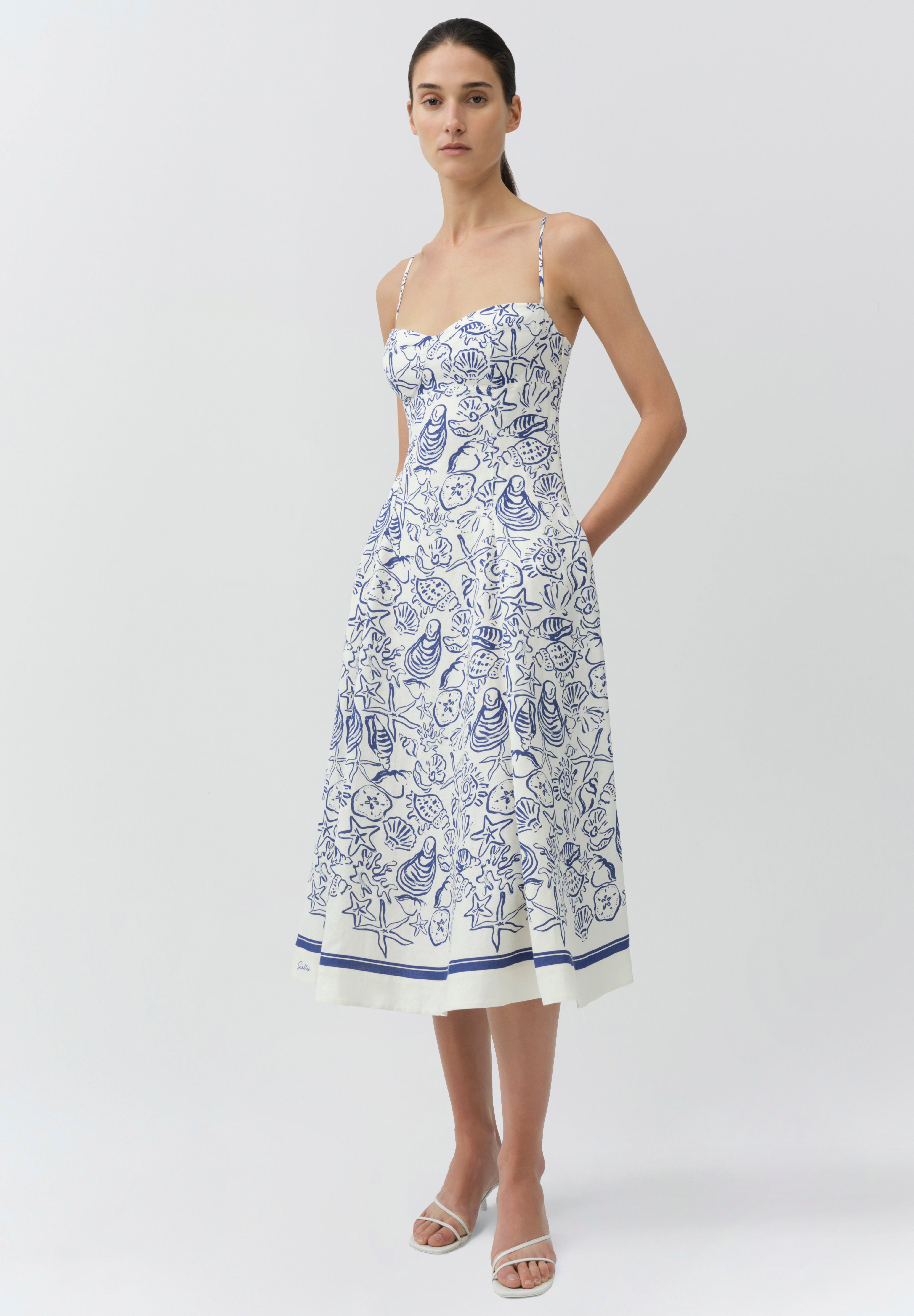 Analise bustier midi dress