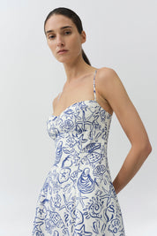 Analise bustier midi dress
