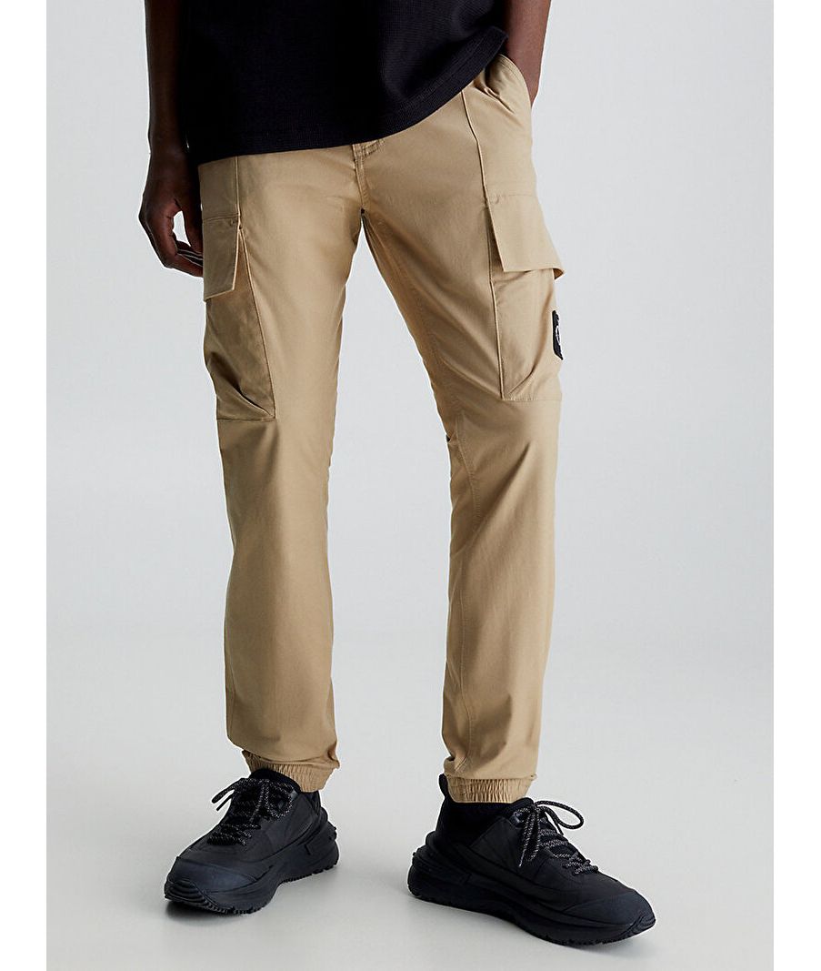 Men's Beige Skinny Washed Cargo Pant Calvin Klein