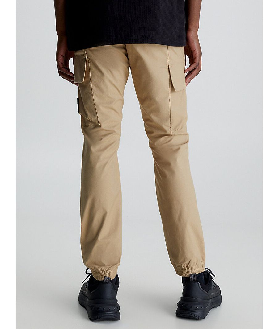 Men's Beige Skinny Washed Cargo Pant Calvin Klein