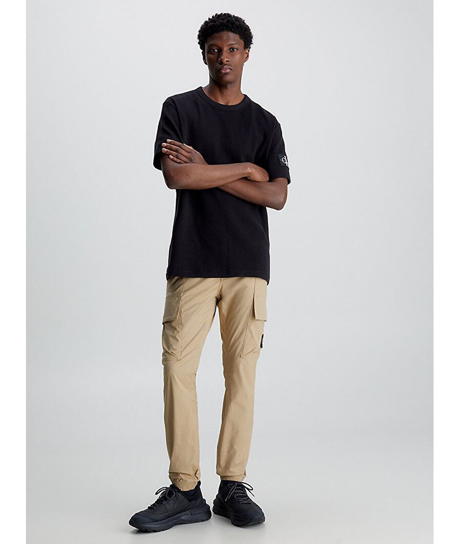 Men's Beige Skinny Washed Cargo Pant Calvin Klein