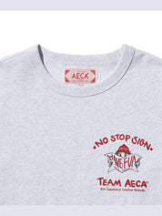 Team work half sleeve-light grey