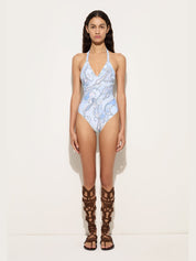 Orchidee print swimsuit