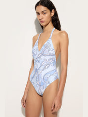 Orchidee print swimsuit