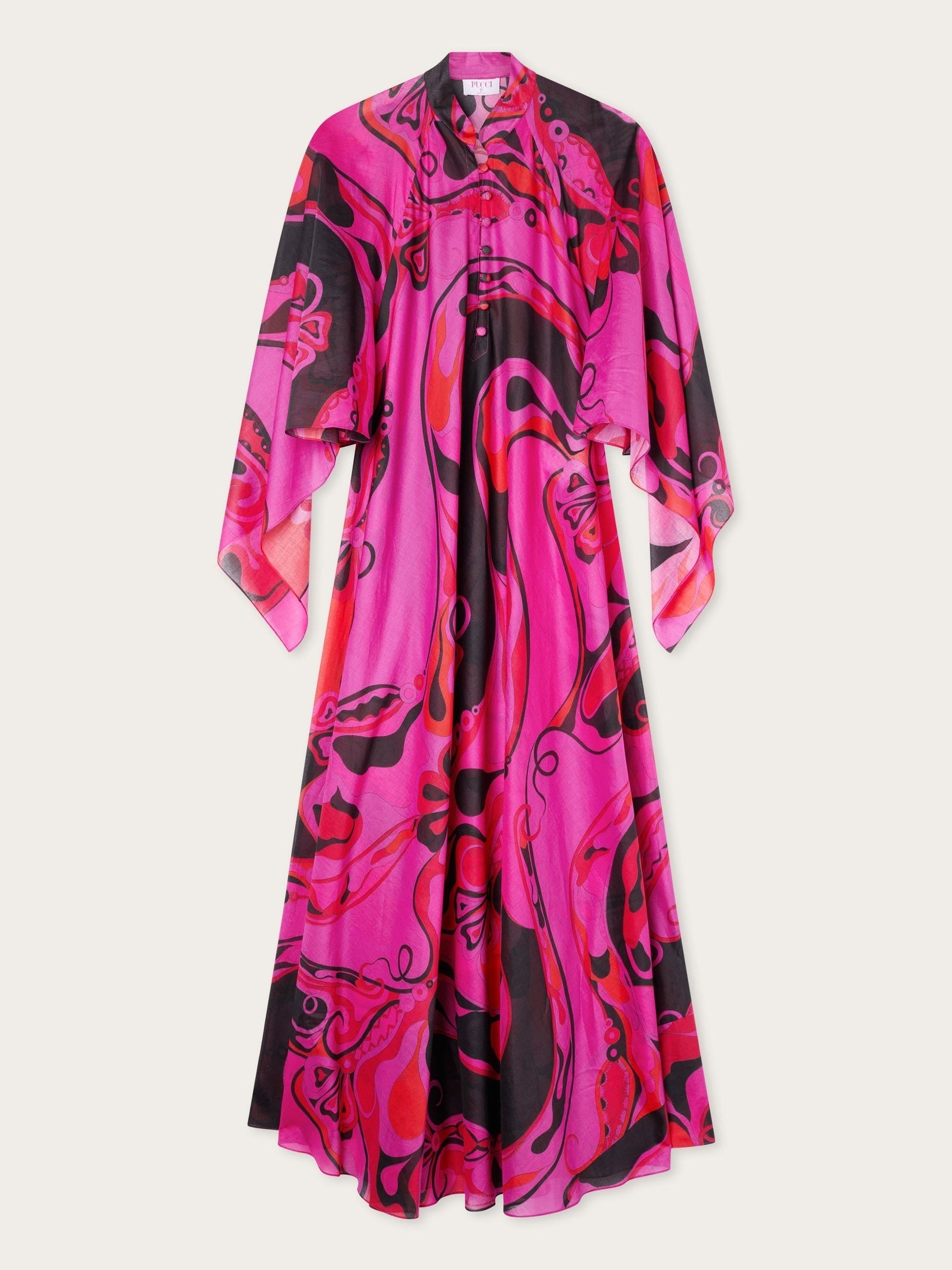 Orchidee print cotton kaftan