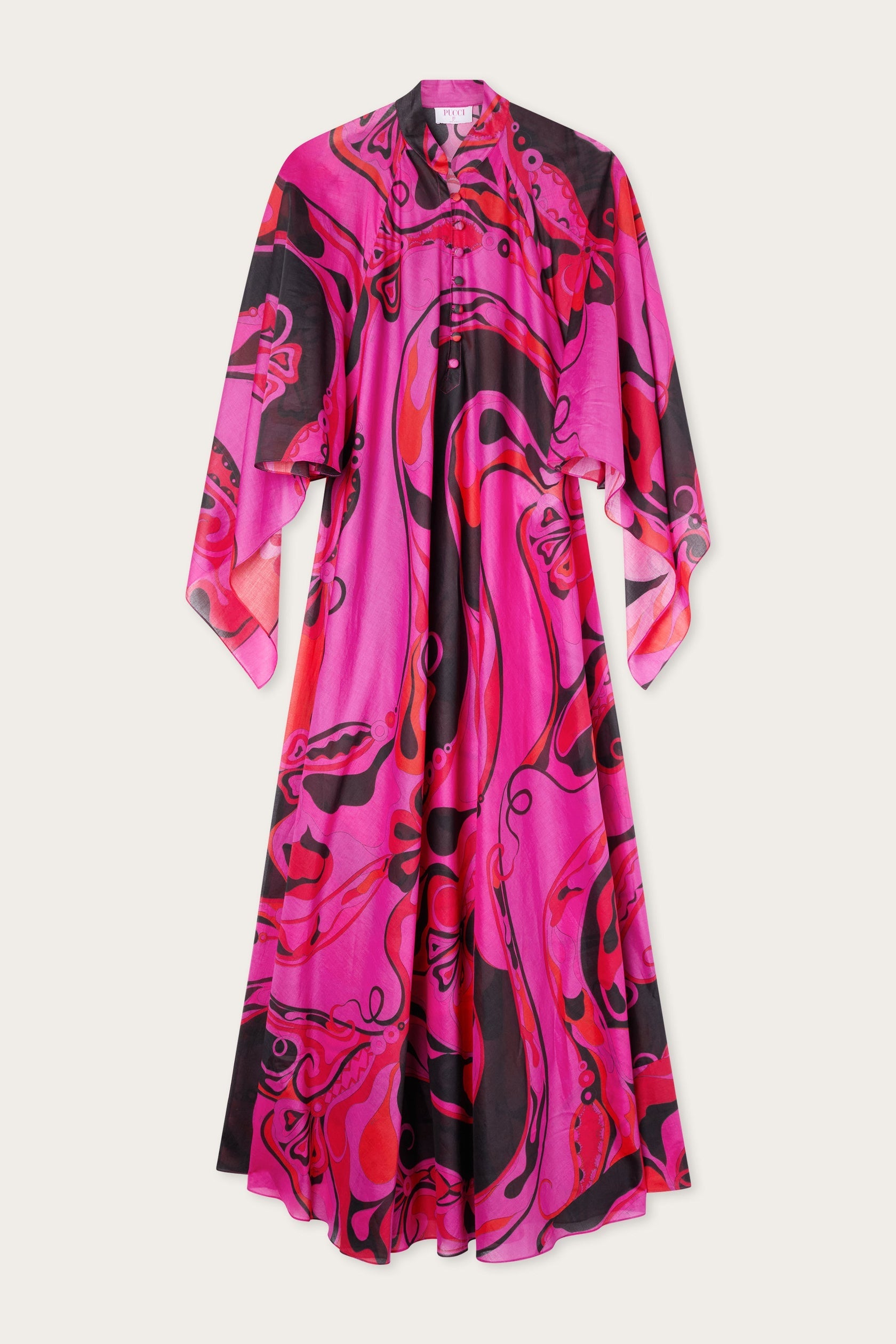 Orchidee print cotton kaftan