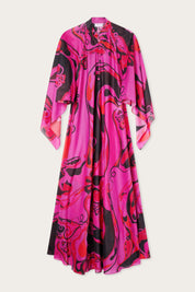 Orchidee print cotton kaftan