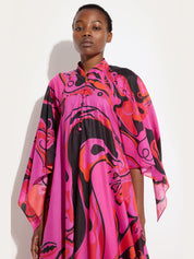 Orchidee print cotton kaftan