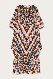 Manuba print silk kaftan