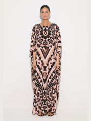 Manuba print silk kaftan