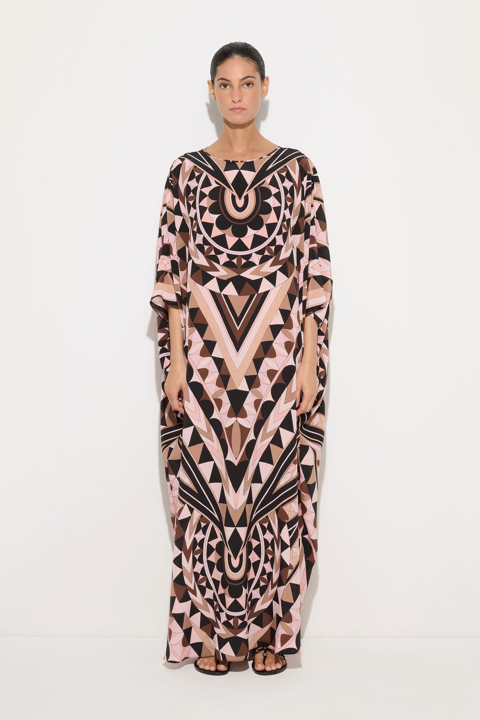 Manuba print silk kaftan