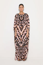 Manuba print silk kaftan