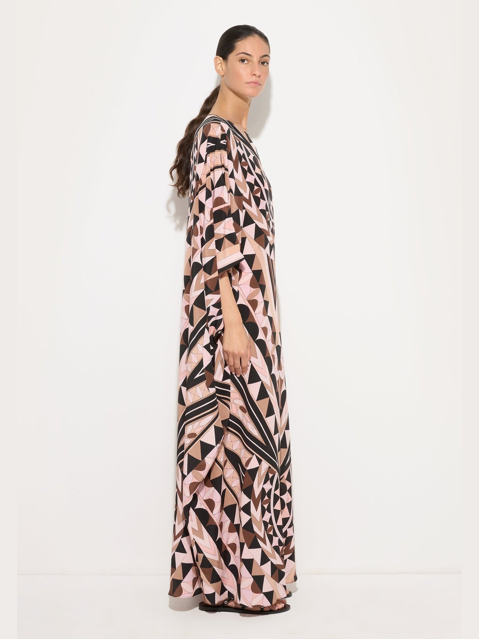 Manuba print silk kaftan