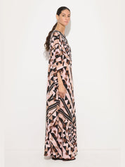 Manuba print silk kaftan