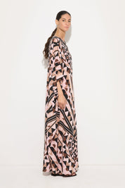 Manuba print silk kaftan