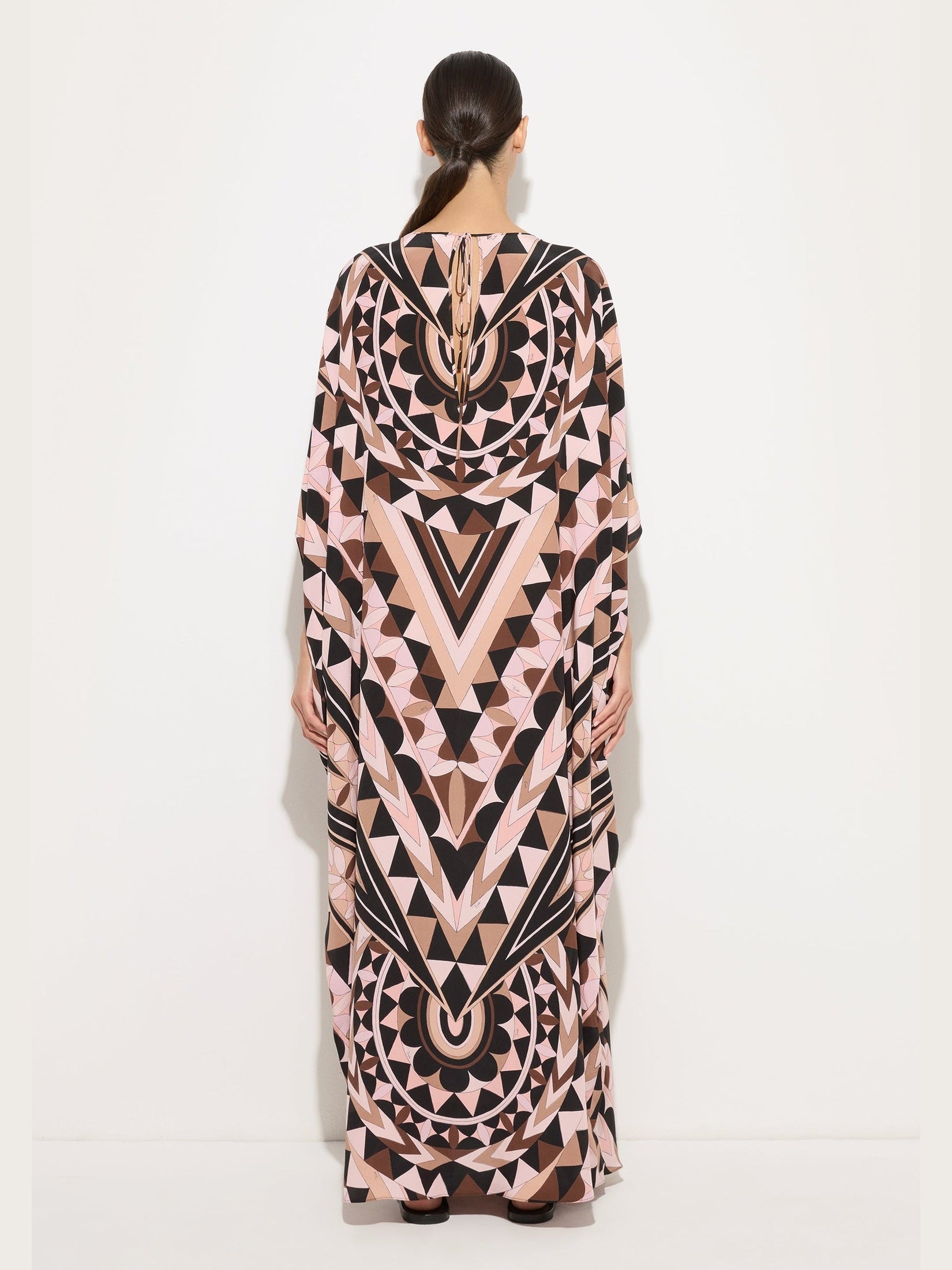 Manuba print silk kaftan