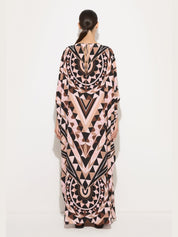 Manuba print silk kaftan