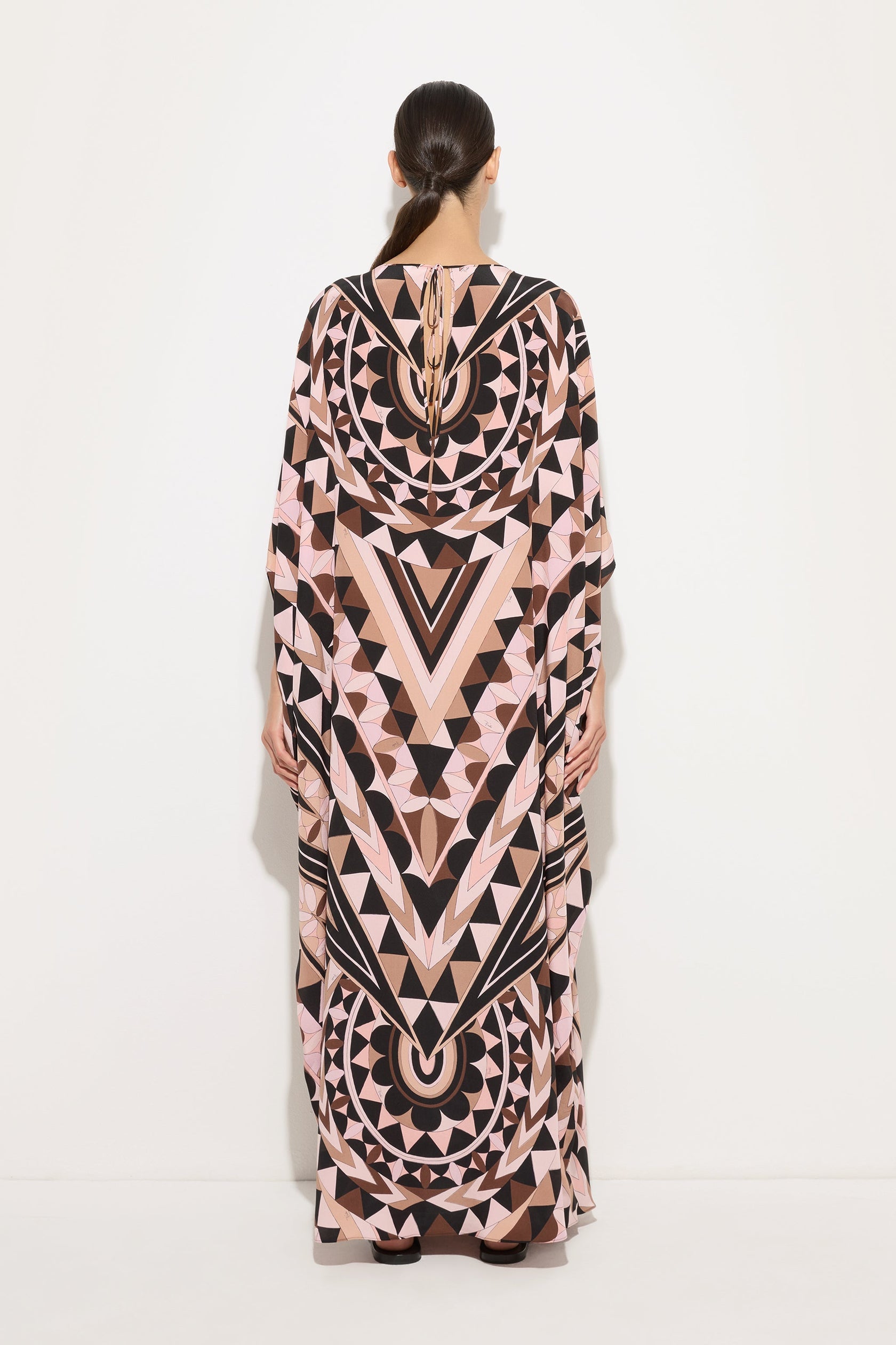 Manuba print silk kaftan