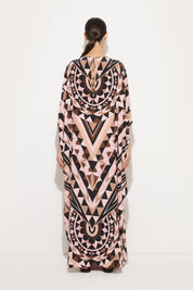 Manuba print silk kaftan