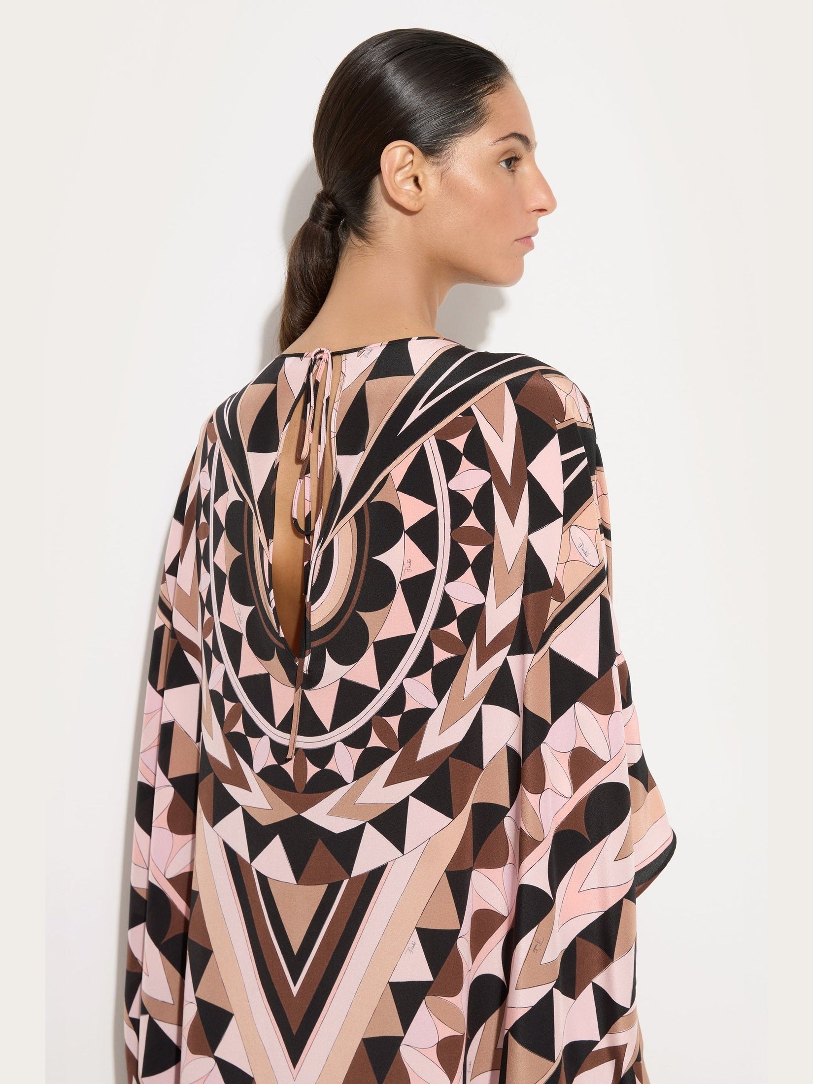 Manuba print silk kaftan