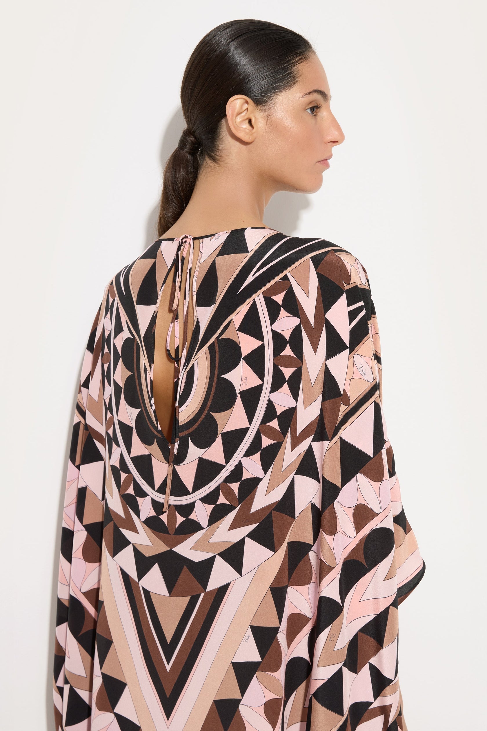 Manuba print silk kaftan