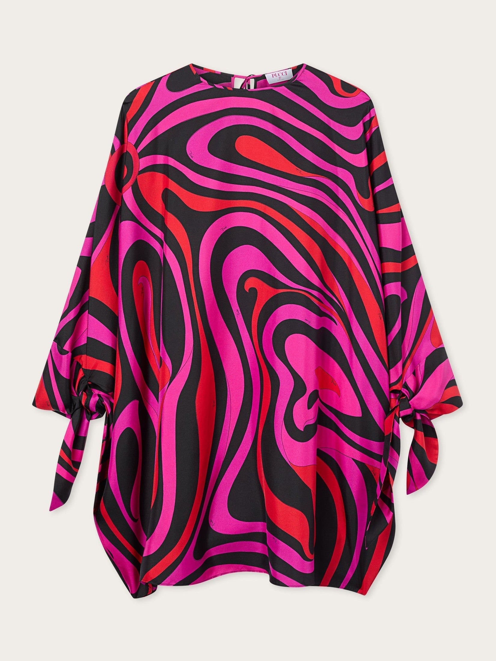 Marmo print silk kaftan
