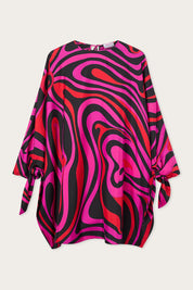 Marmo print silk kaftan