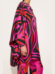 Marmo print silk kaftan