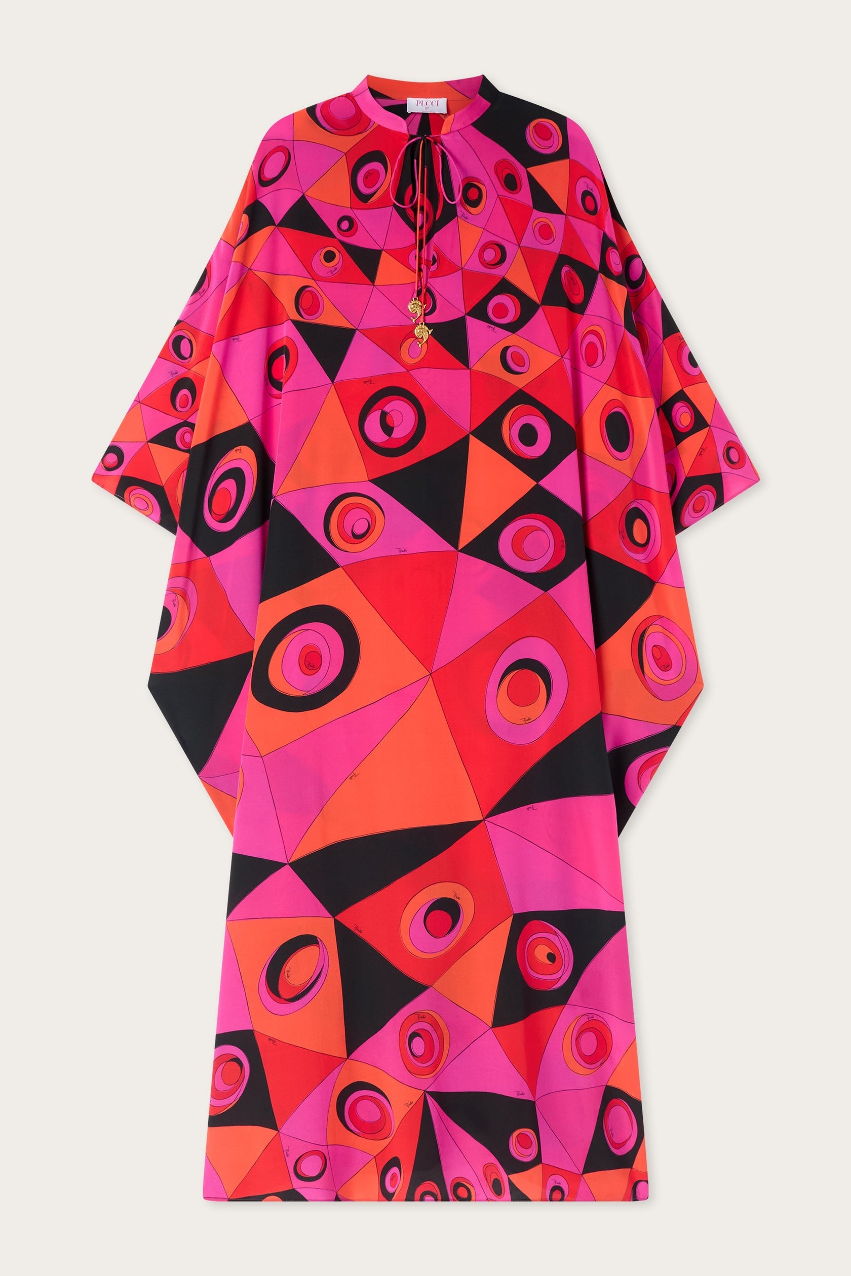 Occhi print silk kaftan