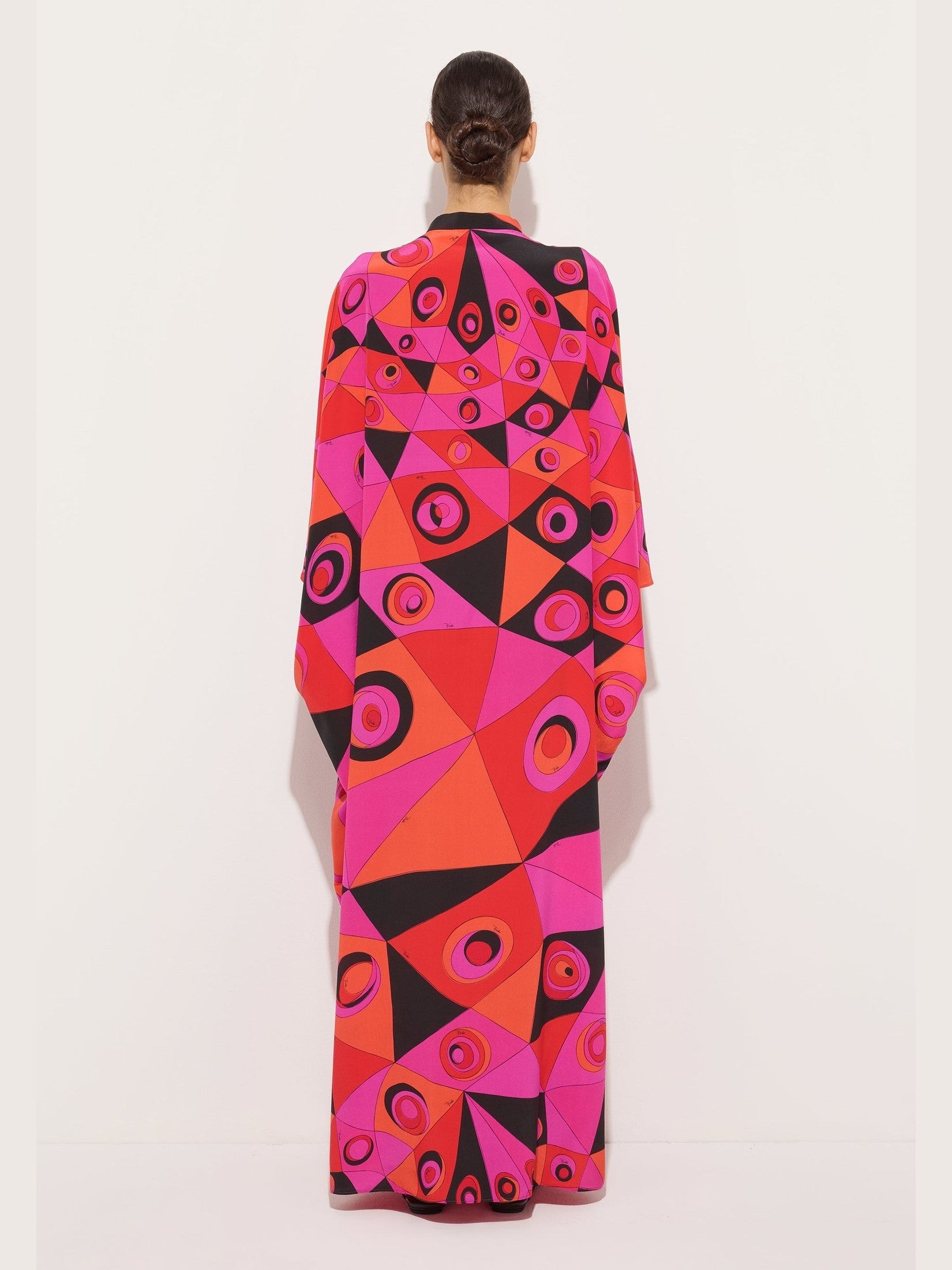 Occhi print silk kaftan