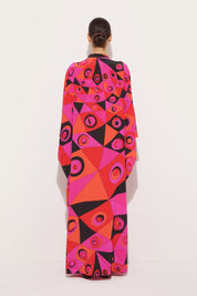 Occhi print silk kaftan