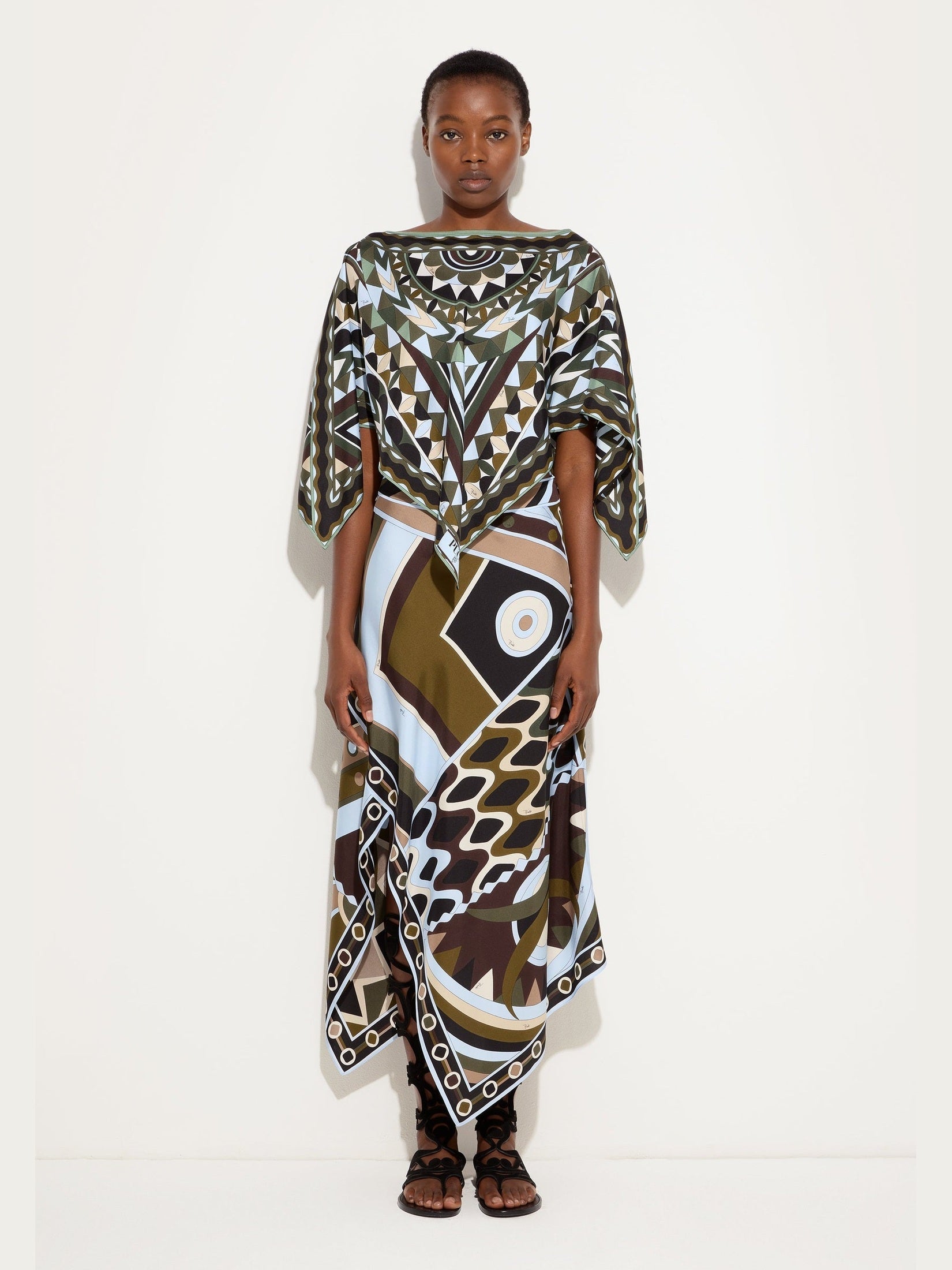 Manuba print kaftan top