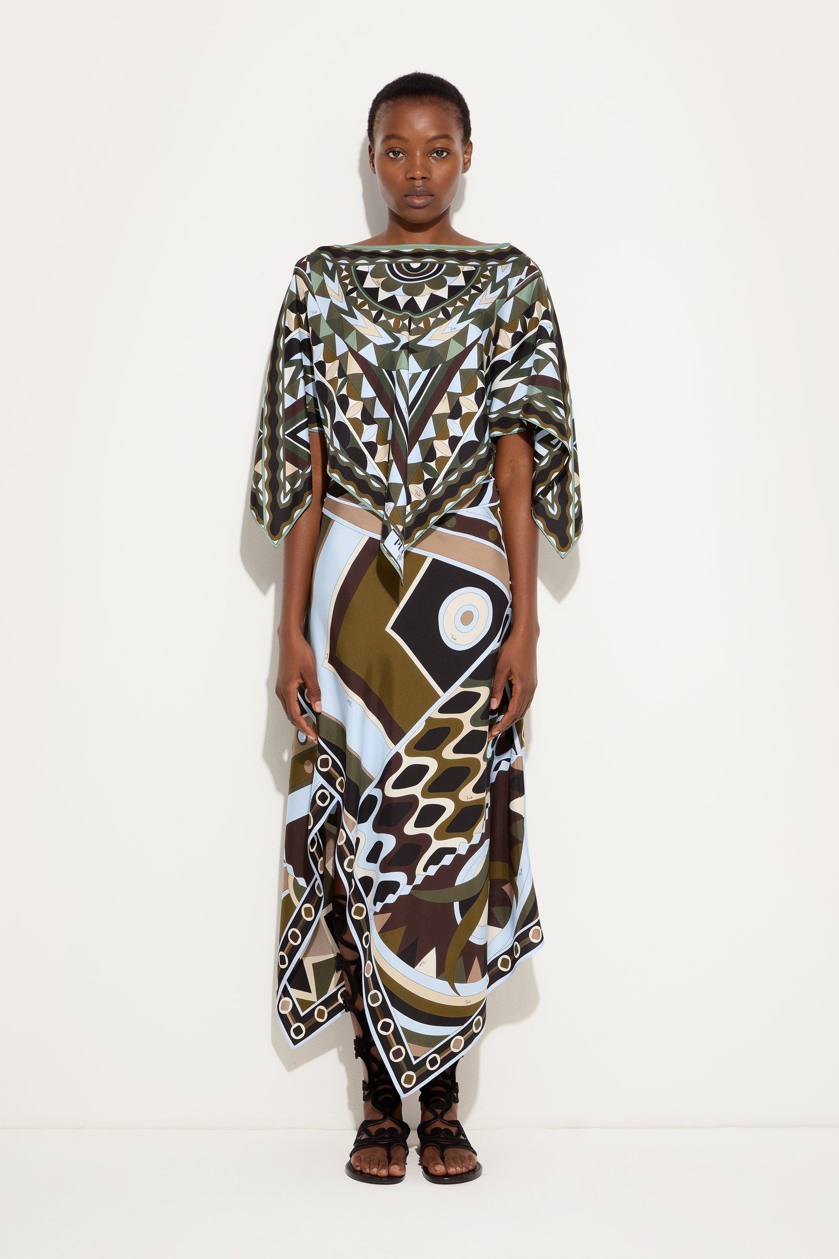 Manuba print kaftan top