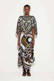 Manuba print kaftan top