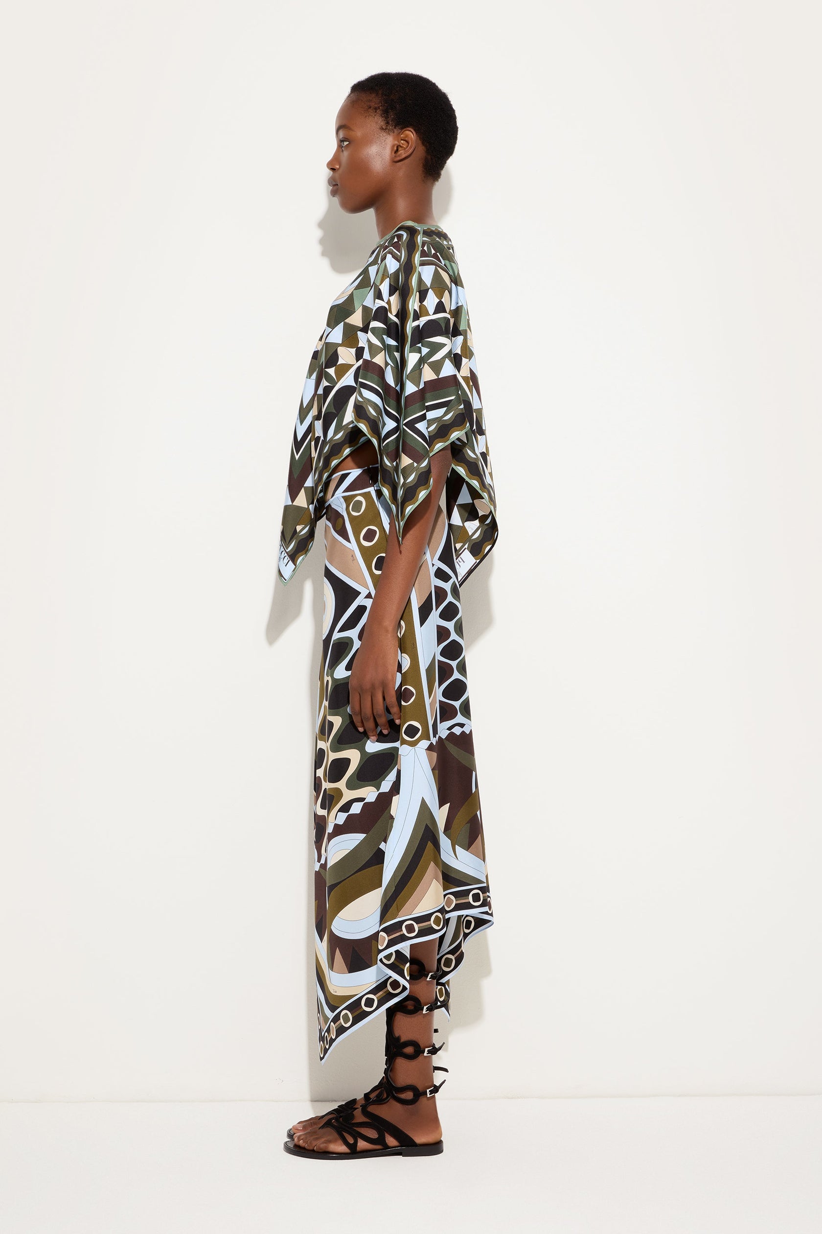 Manuba print kaftan top