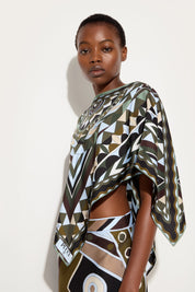 Manuba print kaftan top