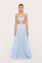 Manuba print cotton skirt