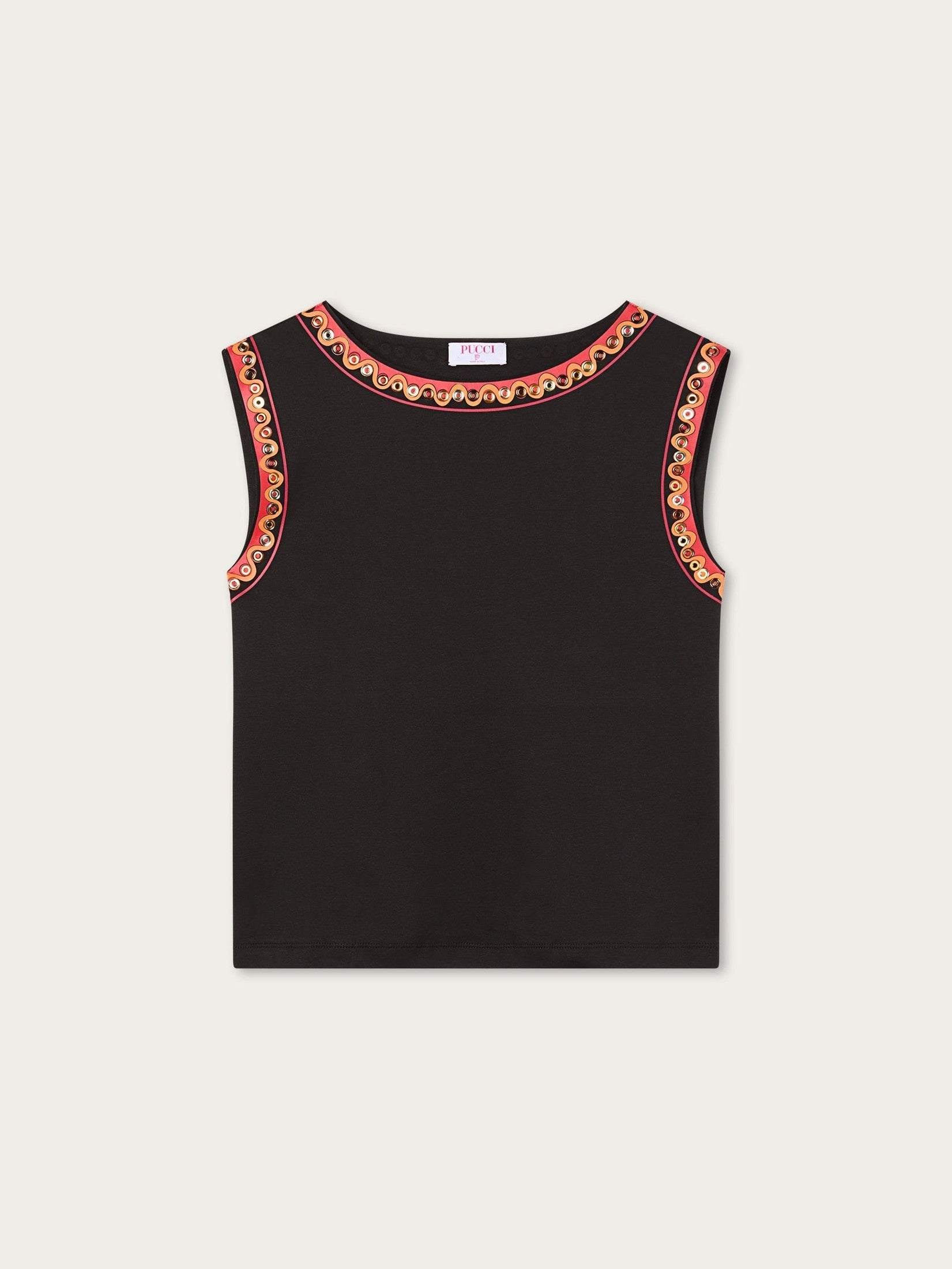 Cotton t-shirt with printed detail